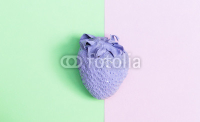 Purple painted strawberry