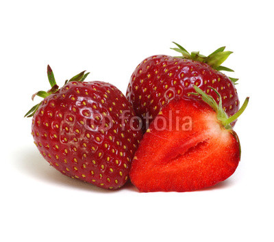 Fresh strawberry isolated on white