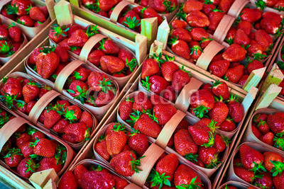 strawberries for sale at a market