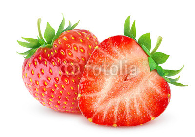Strawberries isolated on white
