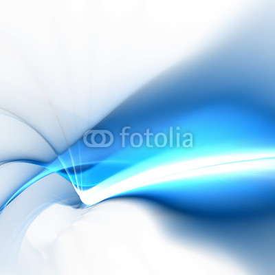Blue Glowing Fractal Abstract
