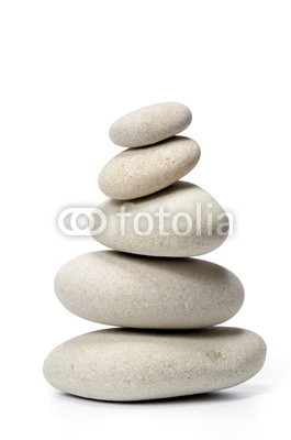 pile of stones isolated on white background