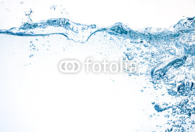 Water background. Splash with bubbles