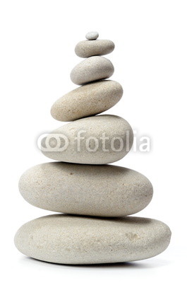 white stones isolated on white background