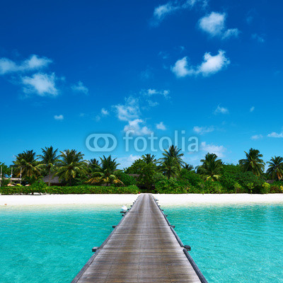 Beautiful beach with jetty