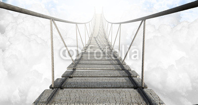 Rope Bridge Above The Clouds