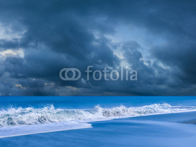 Stormy evening at the beach
