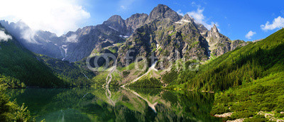 Beautiful scenery of Tatra mountains and Eye of the Sea