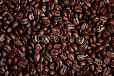 Arabica coffee beans texture