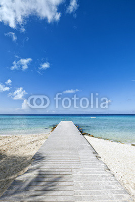 Jetty at Caribbean Sea beach