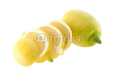 Sliced green lemon