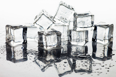 Melting ice cubes