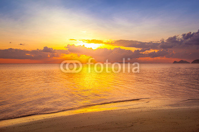 beautiful sunset on the beach