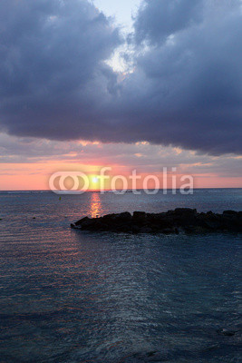 Africa,sunset in Mont Choisy in Mauritius