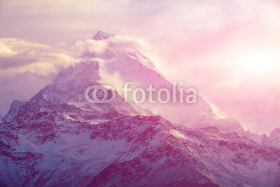 sunrise in the mountains