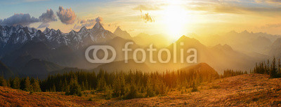 Sunset mountains