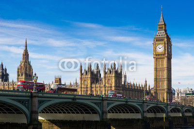 Big Ben and Westminster abbey in London, England