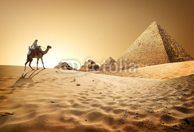 Pyramids in desert