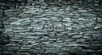 Abstract background of Stone wall vintage cool tone