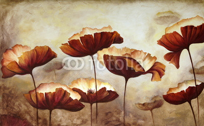 Painting poppies canvas