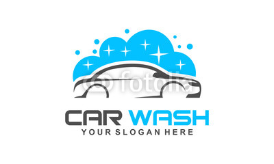 car wash logo, modern car wash and professional automotive vector logo design