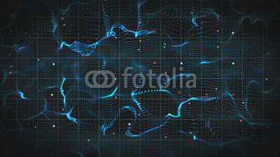 abstract 3D form of electromagnetic wave