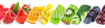 Color fruits, berries and vegetables