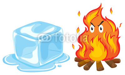 Ice cube and fire