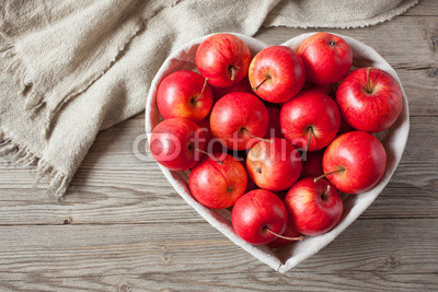 Red apples on a table