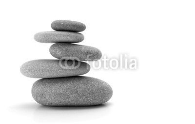 Spa stones isolated on white background