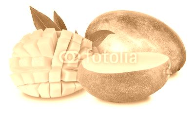 mango fruit isolated on white