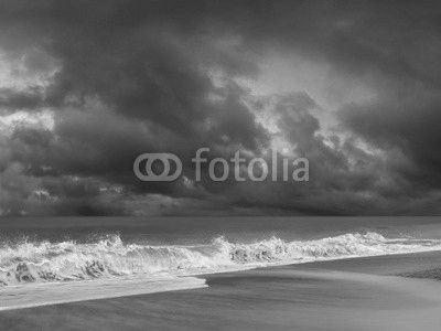 Stormy evening at the beach