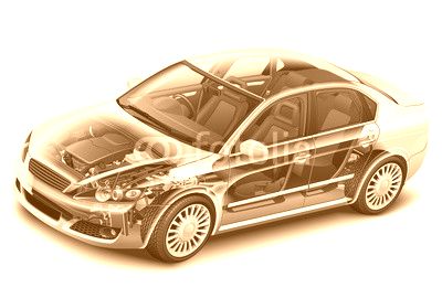 自動車の透視イラスト