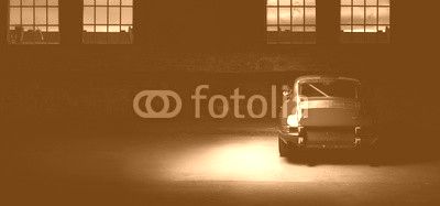 911 Oldtimer roter Sportwagen, Rennauto siebziger Jahre