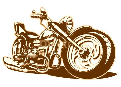 Vector Cartoon Motorbike