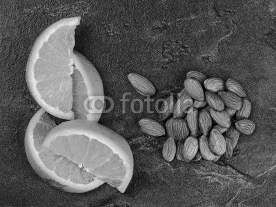 Fresh Orange With Almond Nuts