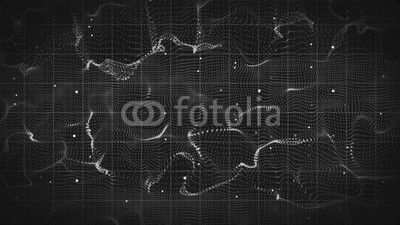 abstract 3D form of electromagnetic wave