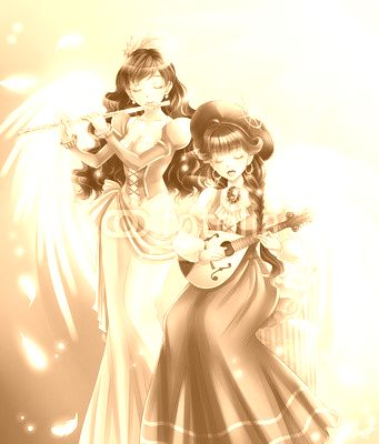 Sound of heaven japanese anime manga style illustration