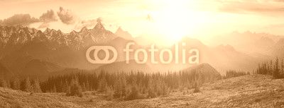 Sunset mountains