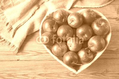Red apples on a table