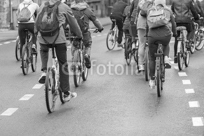 Group of cyclist during the street race