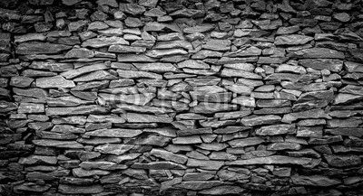 Abstract background of Stone wall vintage cool tone