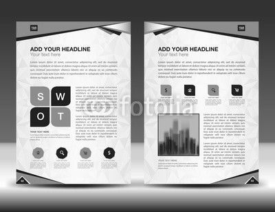 Business brochure flyer template, Orange cover design, annual report, newsletter, ads