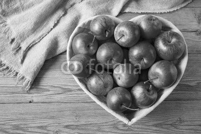Red apples on a table