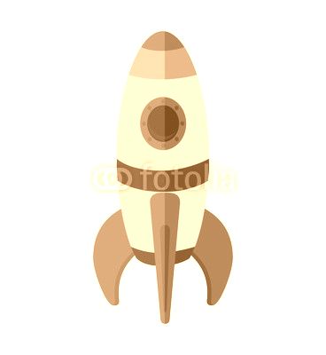 rocket spaceship science aircraft icon. Isolated and flat illustration. Vector graphic