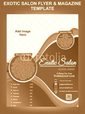 exotic salon flyer & magazine design template