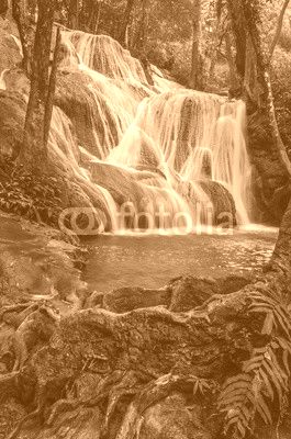 Phatad waterfall, Beautiful waterfall in Deep forest in Thailand.