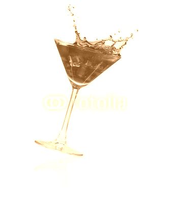 red cocktail splash isolated