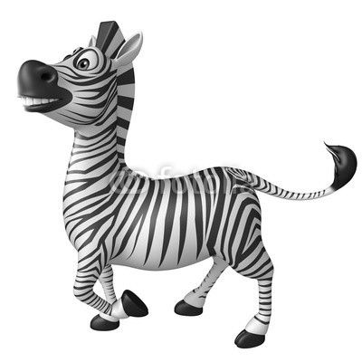 funny Zebra cartoon character