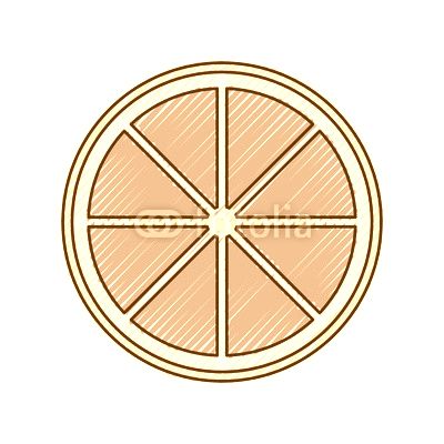 Orange citric fruit icon vector illustration graphic design